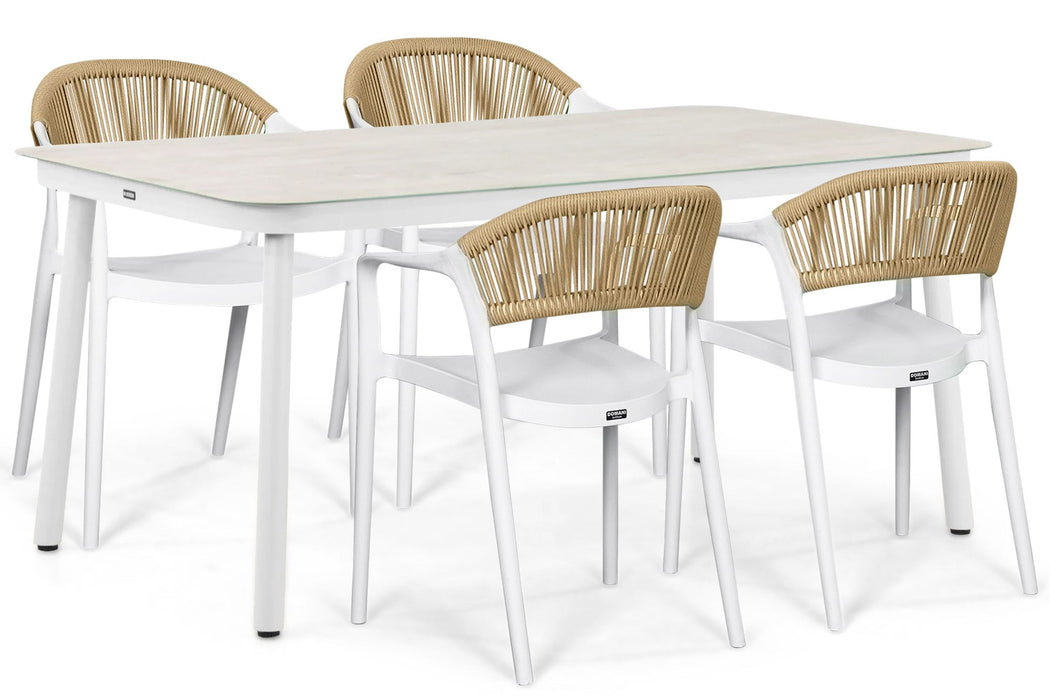 Domani Toscano/Tavano 160x90 cm dining tuinset 5-delig - 26422