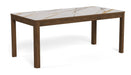 Bendt Eettafel Jawana Marmerlook en eikenfineer, 180 x 90cm - Beige - ThatLyfeStyle