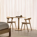 Ethnicraft Vierkante Bistrotafel Torsion Gevernist Eikenhout, 70 x 70cm - Naturel