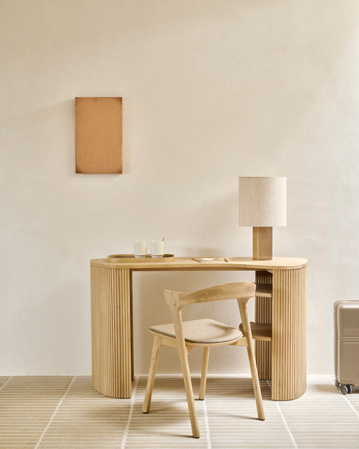 Ethnicraft Organisch Bureau Roller Max Eikenhout, 137 x 52cm - Naturel - ThatLyfeStyle
