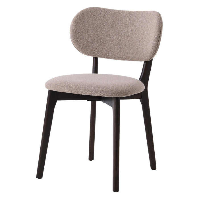 Set van 2 - Nest of Nora Eetkamerstoelen Lio - massief eiken - Gestoffeerd - Bruin