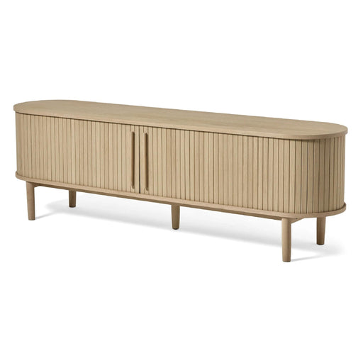 Nest of Nora Tv meubel Nina - 180 cm breed met schuifdeuren - Eikenhout fineer - Naturel