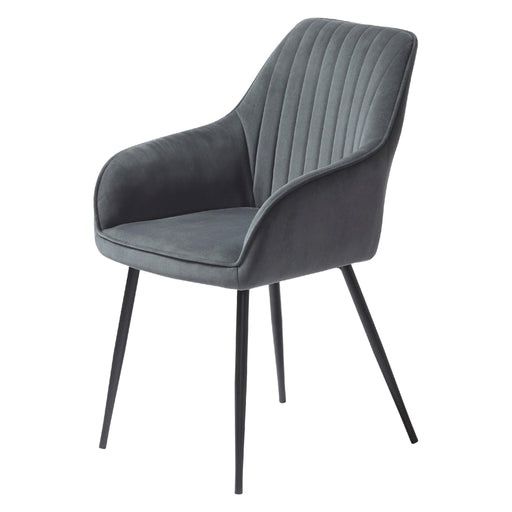 Set van 2 Nest of Nora Eetkamerstoelen Zane met armleuning - Donkergrijs
