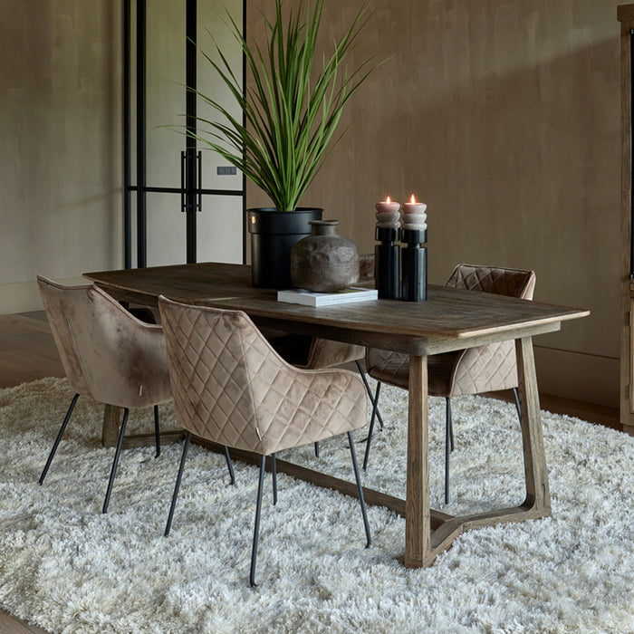 Rivièra Maison Uitschuifbare Eettafel Miller Eikenhout, 220/275/330 x 100 cm - Brown
