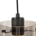 Design hanglamp zwart smoke glas 4-lichts - Dome - ThatLyfeStyle