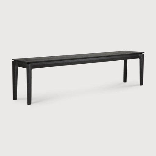 Ethnicraft Eetkamerbank Bok Gevernist Eikenhout, 186cm - Zwart