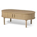 Nest of Nora Ovale salontafel met opbergruimte Nina - Eikenhout fineer - 60x120 cm - Naturel