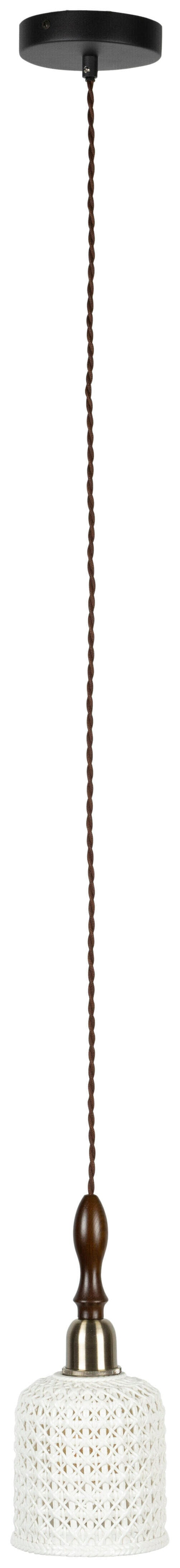 Dutchbone Hanglamp Poppy Keramiek, 13cm - Wit