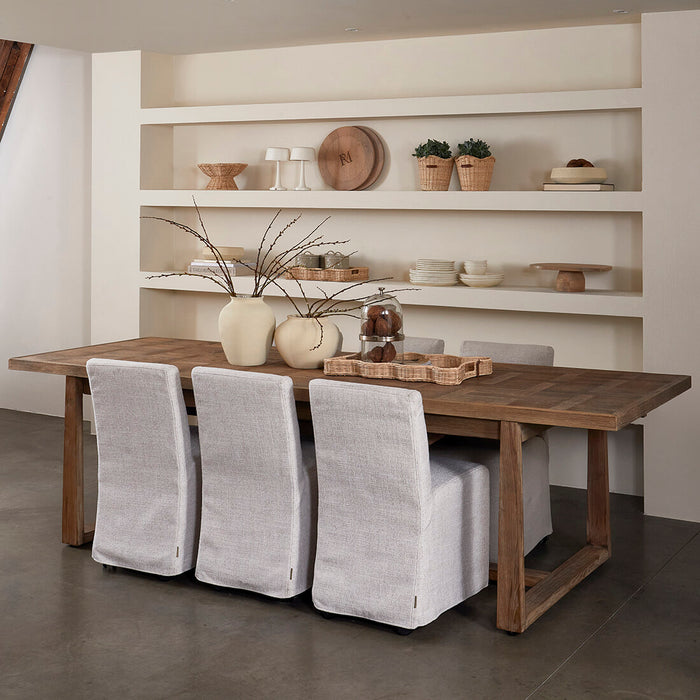 Rivièra Maison Uitschuifbare Eettafel Fraser Island 220/280/340 x 100cm - Bruin