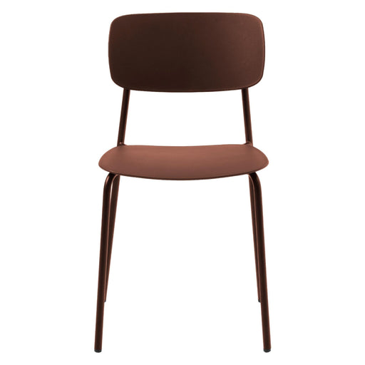Set van 4 - Nest of Nora Eetkamerstoelen Elin - Metaal - Terracotta