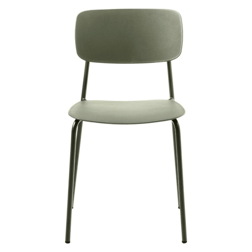 Set van 4 - Nest of Nora Eetkamerstoelen Elin - Metaal - Olijfgroen