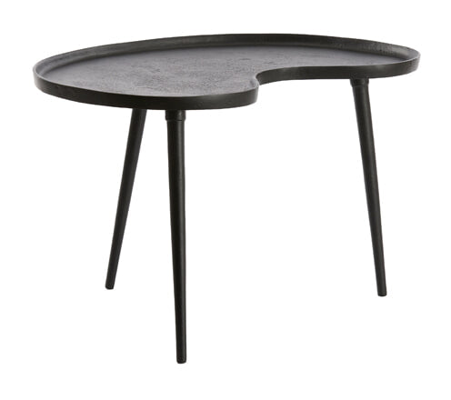Light & Living Bijzettafel Lienz 67 x 49cm - Mat Zwart - Organisch