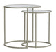 Light & Living Bijzettafel Talca Set van 2 stuks - Crème - Rond