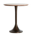Light & Living Ronde Bijzettafel Dolin Travertin - Rood