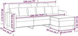 The Living Store Driezitsbank 180 cm fluweel donkergrijs - ThatLyfeStyle