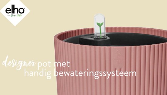 Elho Vibes Fold Rond 22 - Bloempot met Watermeter  Diepblauw - ThatLyfeStyle