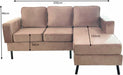 Hoekbank design Venna 200cm champagne velvet - ThatLyfeStyle
