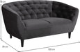 Velvet 2.5-zitsbank Salem Donker Grijs - ThatLyfeStyle