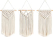 Macramé Wandkleed Handgemaakt – Set van 3 Bohemian Muurdecoratie - ThatLyfeStyle