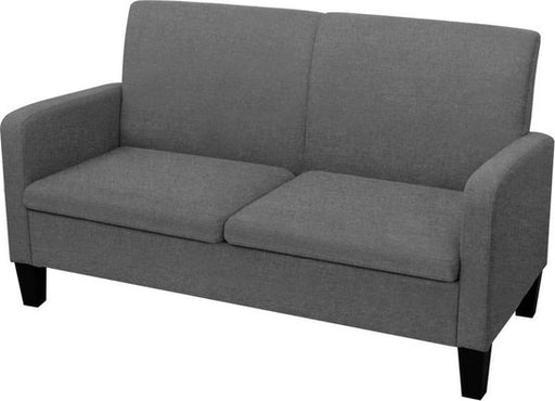 vidaXL - Tweezitsbank - 135x65x76 - cm - donkergrijs - ThatLyfeStyle