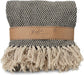 SENZA Plaid - Visgraat - Katoen - 180 x 130 cm - Zwart - ThatLyfeStyle