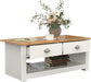 VCM Houten salontafel wit met lades - ThatLyfeStyle