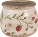 Clayre & Eef Bloempot Ø 12x10 cm Beige Rood Keramiek - ThatLyfeStyle