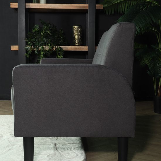 Zitbank 2 zits Ghislaine bankje grijs bankstel 120cm - ThatLyfeStyle