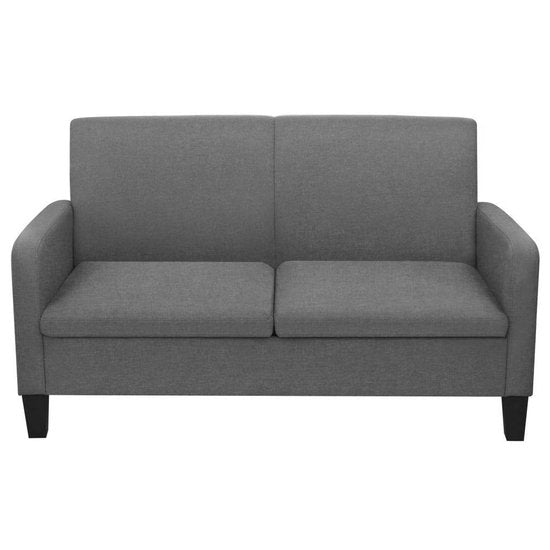 vidaXL - Tweezitsbank - 135x65x76 - cm - donkergrijs - ThatLyfeStyle