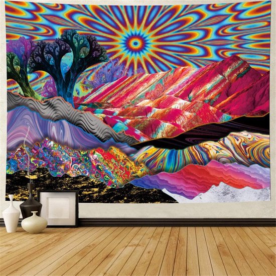Ulticool - Bergen Zon Natuur - Psychedelisch - Wandkleed - ThatLyfeStyle