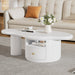Sweiko Salontafel organisch wit met lade - ThatLyfeStyle