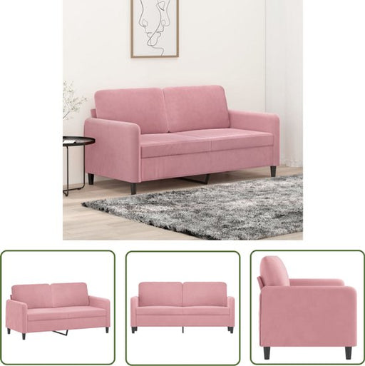 The Living Store Tweezitsbank 140 cm fluweel roze - ThatLyfeStyle