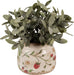Clayre & Eef Bloempot Ø 12x10 cm Beige Rood Keramiek - ThatLyfeStyle