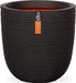 Capi Europe - Bloempot bol Rib NL - 35x34 - Zwart - ThatLyfeStyle