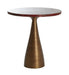 Light & Living Ronde Bijzettafel Bahia Marmer - Rood/Antiek Brons