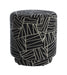 Light & Living Poef Davonte 40cm - Zwart/Wit