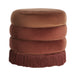 Light & Living Poef Tacitu Velvet - Bordeaux