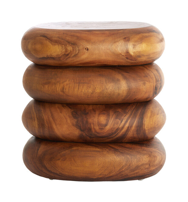 Light & Living Bijzettafel Facundo Suarhout, 45 x 31cm - Bruin - Organisch