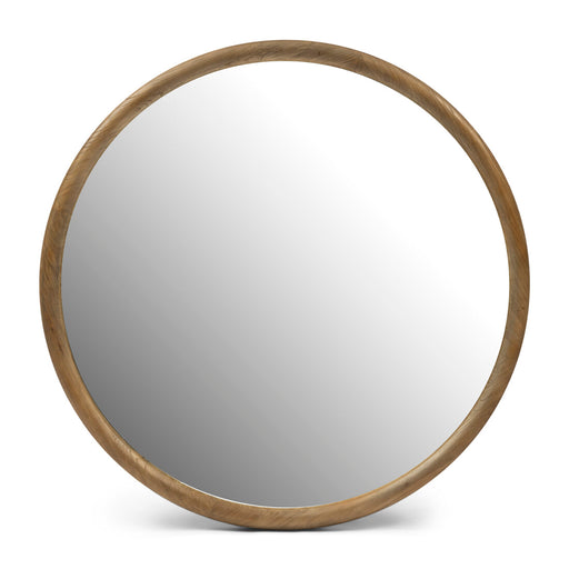 Rivièra Maison Ronde Spiegel Isola Iepenhout, 120cm - Bruin - ThatLyfeStyle