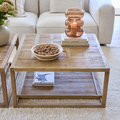 Rivièra Maison Salontafel Fraser Island Eikenhout, 90 x 90cm - Bruin - Vierkant - ThatLyfeStyle