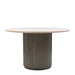 Rivièra Maison Ronde Eettafel Villanova Travertin en mangohout, 130cm - Bruin