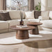 LifestyleFurn Ronde Salontafel Malu Acaciahout, Set van 2 stuks - Bruin