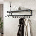 LifestyleFurn Kapstok Letica Met 10 haken en keramieklook plank - 3D zwart bruin