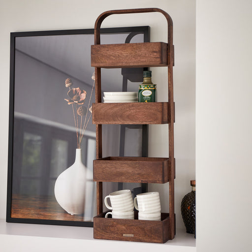 Rivièra Maison Opbergrek Belfast Mangohout, 86 x 30cm - Naturel