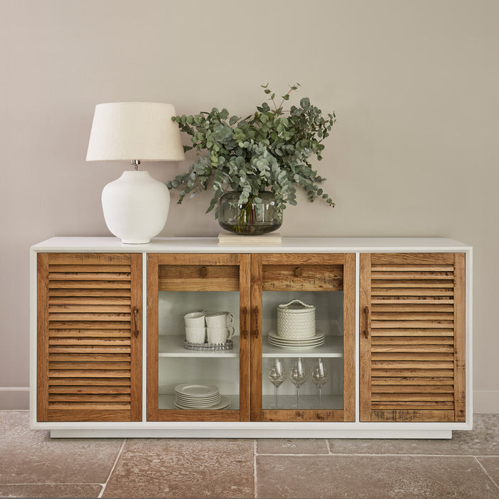 Rivièra Maison Dressoir Lake House Eikenhout en glas, 194cm - Bruin