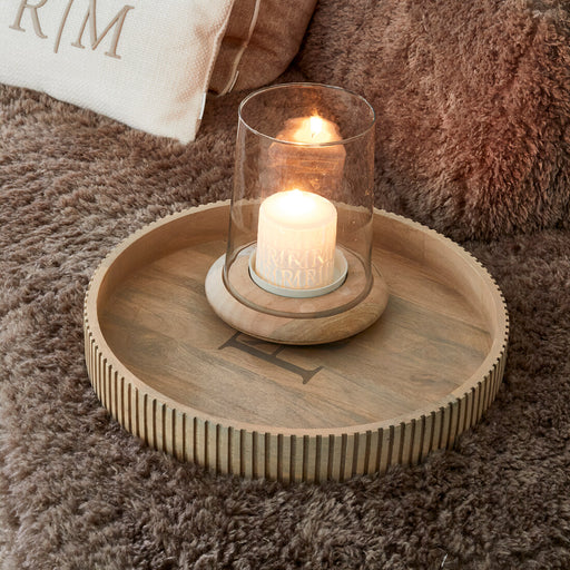 Rivièra Maison Rond Dienblad Anglès Mangohout, 50cm - Naturel - ThatLyfeStyle