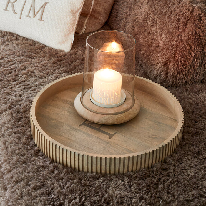 Rivièra Maison Rond Dienblad Anglès Mangohout, 50cm - Naturel - ThatLyfeStyle