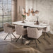 LifestyleFurn Deens Ovale Eettafel Akai Keramiek in Taj Mahal-look, 215 x 105cm - Bruin - Ovaal