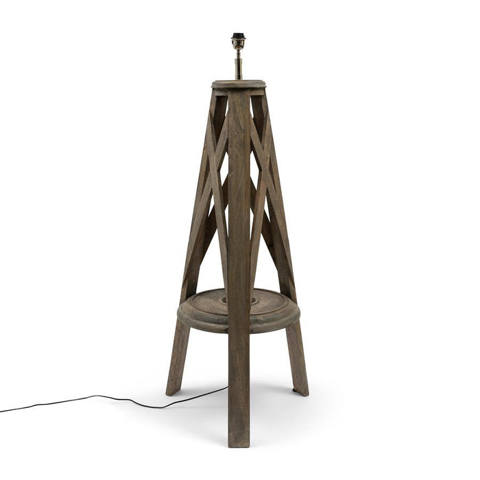 Rivièra Maison Vloerlamp Chicago Mangohout, 146cm (excl. kap) - Naturel