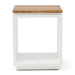 Rivièra Maison Bijzettafel Lake House Eikenhout, 45 x 45cm - Wit - Vierkant
